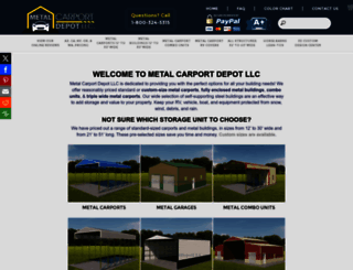 metalcarportdepotllc.com screenshot