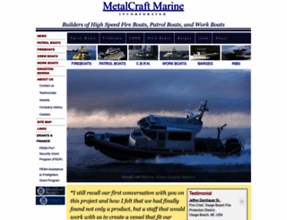 metalcraftmarine.com screenshot