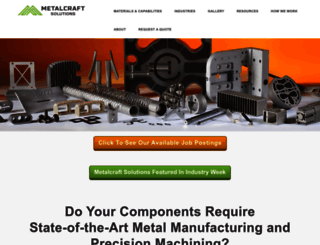 metalcraftsolutions.com screenshot