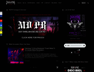metaldevastationradio.com screenshot