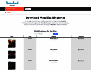 metallica.download-ringtone.com screenshot