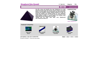 metaphysicalglasspyramids.ecrater.com screenshot