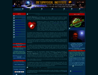 metaphysicalinstitute.org screenshot