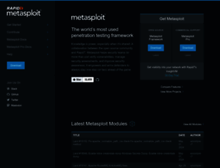metasploit.com screenshot