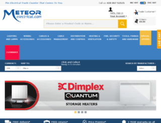 meteorelectrical.co.uk screenshot
