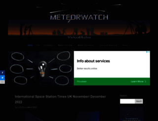 meteorwatch.org screenshot