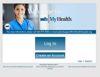 methodisthospital.followmyhealth.com screenshot