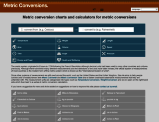 metric-conversions.org screenshot