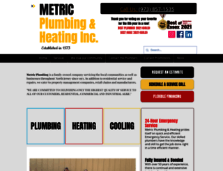 metricplumbing.com screenshot