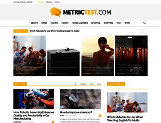 metrictest.com screenshot