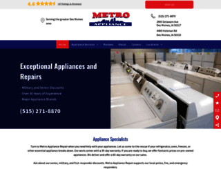 metro-appliance.com screenshot