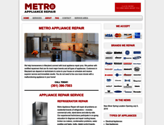 metroappliancepro.com screenshot