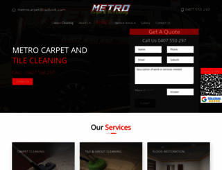 metrocarpetandtilecleaners.com.au screenshot