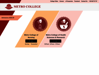 metrocollege.in screenshot