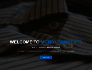 metrogarments.in screenshot