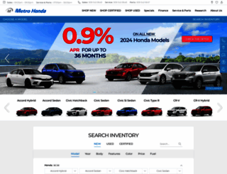 metrohonda.com screenshot