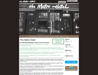 metrohotelsf.com screenshot