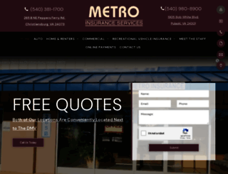 metroinsuranceservices.com screenshot
