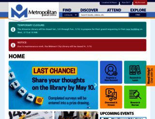 metrolibrary.org screenshot