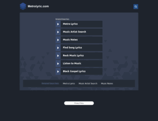 metrolyric.com screenshot