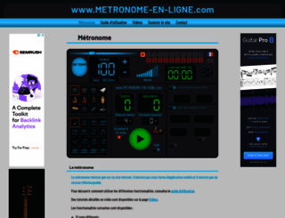 metronome-en-ligne.com screenshot