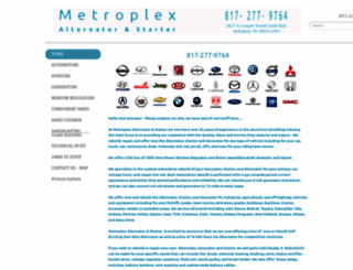 metroplexalternator.com screenshot