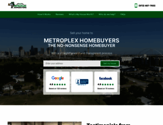 metroplexhomebuyers.com screenshot
