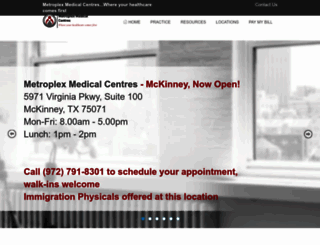 metroplexmedicalcentres.com screenshot