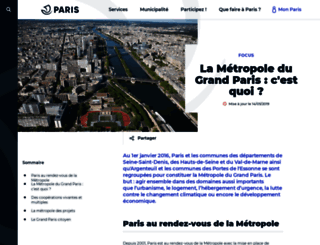 metropole.paris.fr screenshot