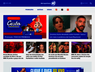 metropolitanafm.com.br screenshot