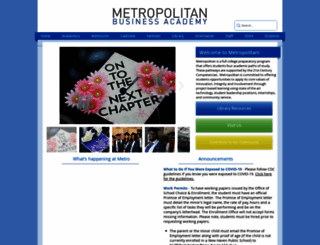 metropolitanbusinessacademy.org screenshot