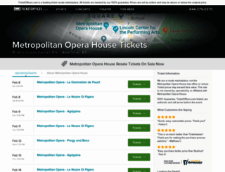 metropolitanoperahouse.ticketoffices.com screenshot