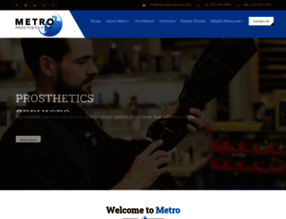 metroprosthetics.com screenshot