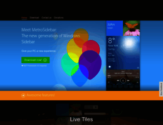 metrosidebar.com screenshot