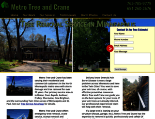 metrotreeandcrane.com screenshot