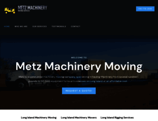 metzmachinerymoving.com screenshot
