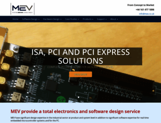 mev.co.uk screenshot