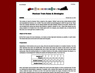 mexicantrainrulesandstrategies.com screenshot