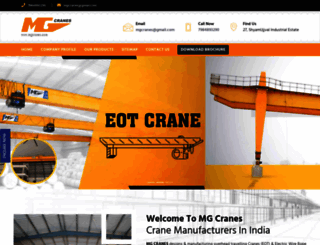 mgcranes.com screenshot