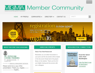 mgma.connectedcommunity.org screenshot