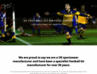 mgsportswear.co.uk screenshot