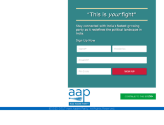 mh.aamaadmiparty.org screenshot