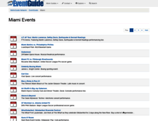 miami.eventguide.com screenshot