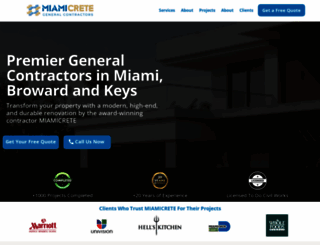 miamicrete.com screenshot