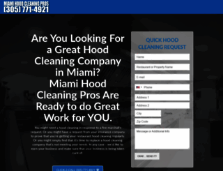 miamihoodcleaningpros.com screenshot