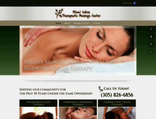 miamilakesmassage.com screenshot