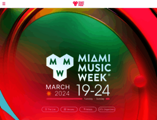 miamimusicweek.com screenshot