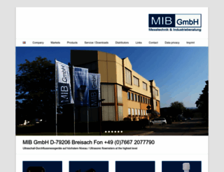 mib-gmbh.com screenshot
