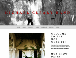 michaelclearyband.com screenshot