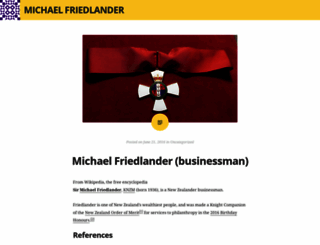 michaelfriedlandernz.wordpress.com screenshot